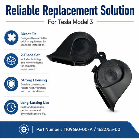 For Tesla Snail Horn Speakers 1109660-00-A  Model 3, Model 3, Model Y