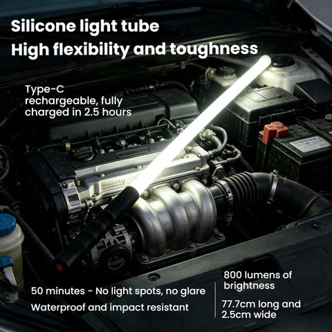 Automotive Repair Outdoor Multifunctional Flexible LED Silicone Light Strip, Black, Blue