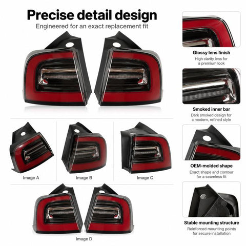 For 2017-2020 Tesla Model 3 Taillight 31077397-00-G / 10773978-00, Left, Right