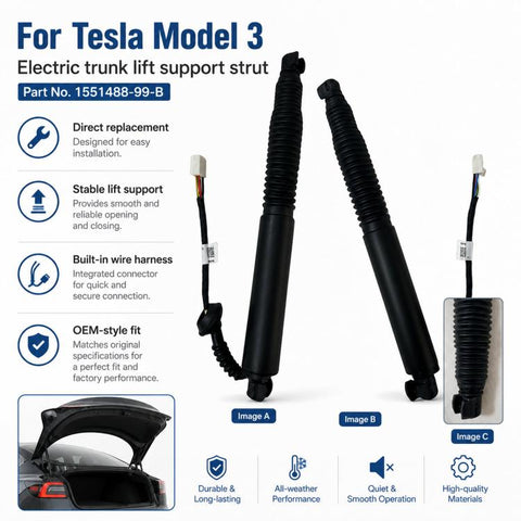For 2021-2023 Tesla Model 3 Electric Tailgate Support 1551488-99-B, 1551488-99-B
