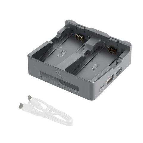 For DJI Neo 2 YX PD 45W Parallel Charger 2-Way Fast Charging Hub with Battery Storage Mode, 2-Way Flat