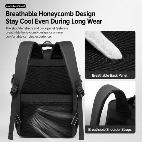 WEIXIEER B927 Men Minimalist Large-Capacity Backpack Waterproof Oxford Fabric Business Laptop Bag