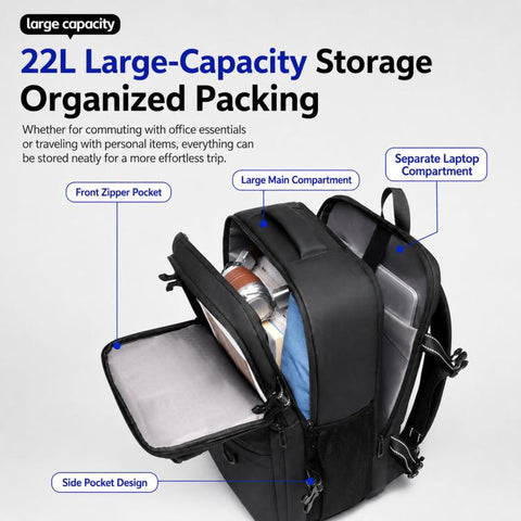 WEIXIER B928 Men Large-Capacity Waterproof Oxford Fabric Laptop Backpack Multifunctional Travel Bag