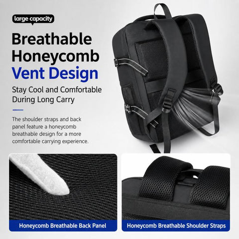 WEIXIER B928 Men Large-Capacity Waterproof Oxford Fabric Laptop Backpack Multifunctional Travel Bag