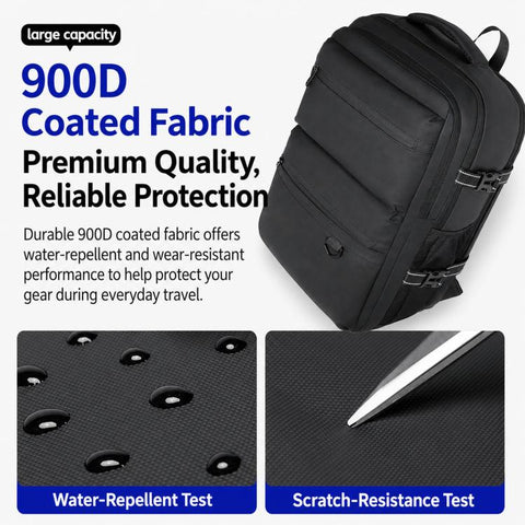 WEIXIER B928 Men Large-Capacity Waterproof Oxford Fabric Laptop Backpack Multifunctional Travel Bag