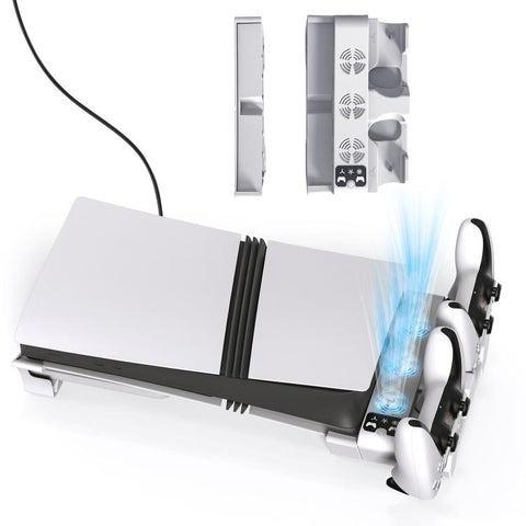 STARTRC GAMES Cooling Stand Multi-Functional Game Controller Charging Rack Horizontal Mounting Accessory, For PS5 Pro / Slim