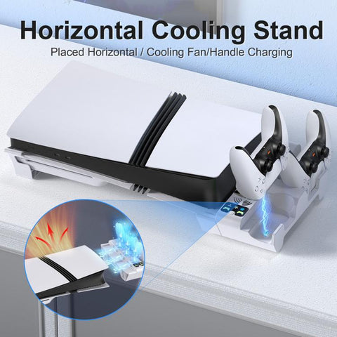 STARTRC GAMES Cooling Stand Multi-Functional Game Controller Charging Rack Horizontal Mounting Accessory, For PS5 Pro / Slim