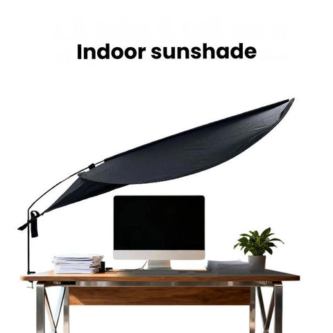 Office Sun Protection Privacy Shield Curtain Indoor Sun Blocker Preventing Direct Air-Condition Blows, Long Black, Short Black, Long White, Long Red