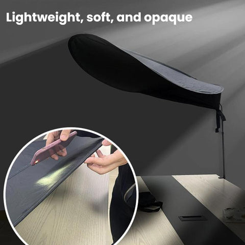Office Sun Protection Privacy Shield Curtain Indoor Sun Blocker Preventing Direct Air-Condition Blows, Long Black, Short Black, Long White, Long Red