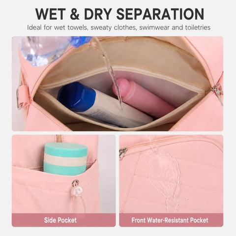 Tennis Duffel Bag Waterproof Gym Bag with Shoe Compartment Racket Holder for Pickleball Travel Sports