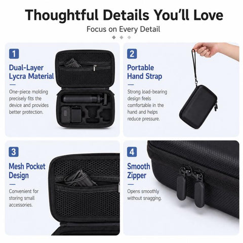 For DJI Osmo Nano Travel Kit Storage Bag Action Camera Handheld Pouch