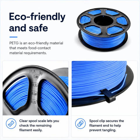 PETG 3D Printer Filament 1.75mm 1kg Spool High Toughness Wear Resistant 3D Printing Material