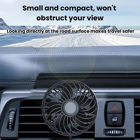 F4201 3-Speed Air Vent Quiet Fan Universal USB Mini Car Fan, F4201