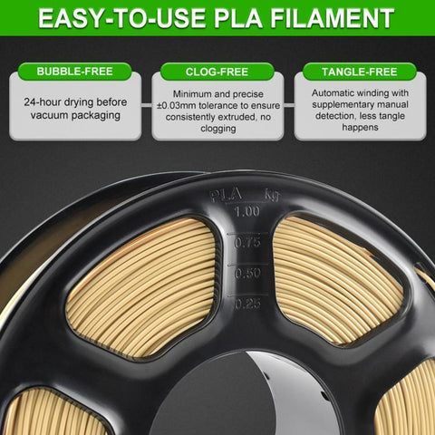Matte PLA 3D Printer Filament 1.75mm 1kg Spool Flat Low-Gloss Finish High Toughness 3D Printing Material