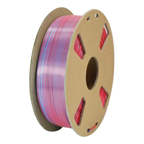 Dual Color Silk PLA Filament 1.75mm 1kg Spool Magic Color Shifting Shiny Metallic 3D Printing Material