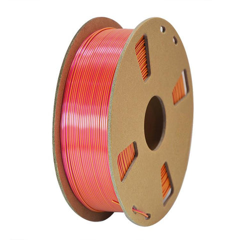 Dual Color Silk PLA Filament 1.75mm 1kg Spool Magic Color Shifting Shiny Metallic 3D Printing Material