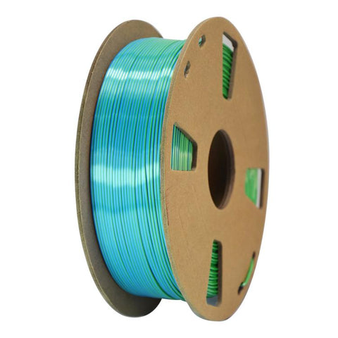 Dual Color Silk PLA Filament 1.75mm 1kg Spool Magic Color Shifting Shiny Metallic 3D Printing Material