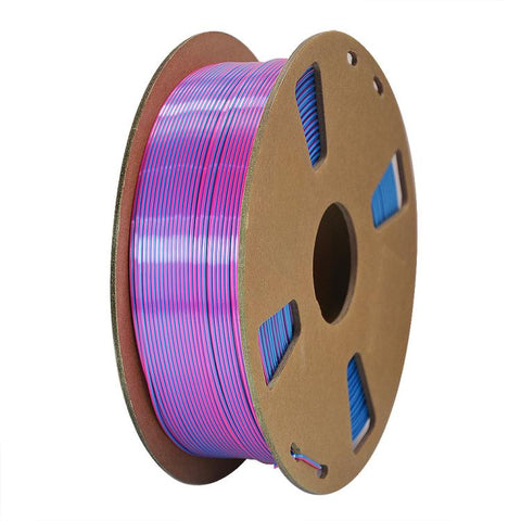 Dual Color Silk PLA Filament 1.75mm 1kg Spool Magic Color Shifting Shiny Metallic 3D Printing Material
