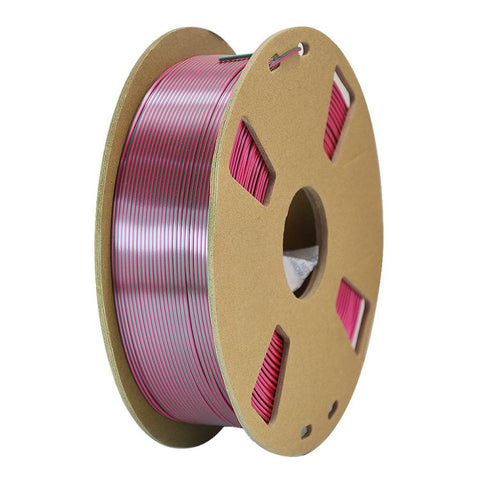 Dual Color Silk PLA Filament 1.75mm 1kg Spool Magic Color Shifting Shiny Metallic 3D Printing Material