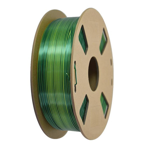 Dual Color Silk PLA Filament 1.75mm 1kg Spool Magic Color Shifting Shiny Metallic 3D Printing Material
