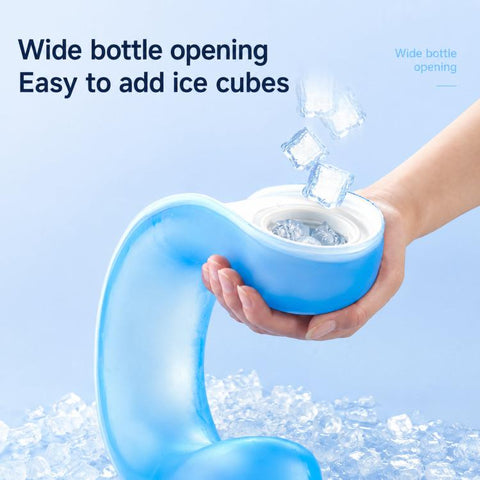 Wearable Neck Cooling Wrap Reusable Soft PVC Neck Ice Pack Refillable Hands-Free Cold Collar for Instant Relief