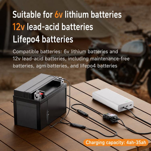 6V/12V Motorcycle Battery Charger With Digital Display Screen, Kewig B12S