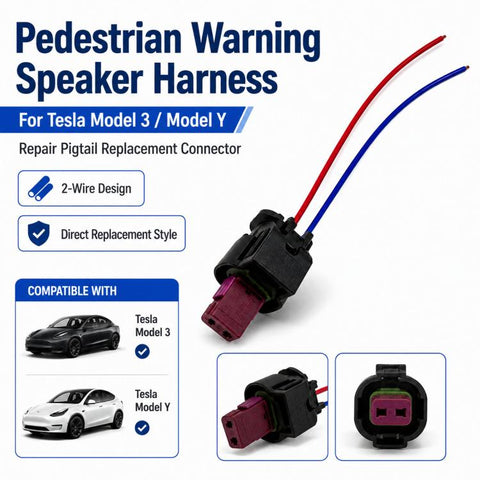 For Tesla Model 3 / Y Pedestrian Warning Speaker Wiring Harness, Wiring Harness