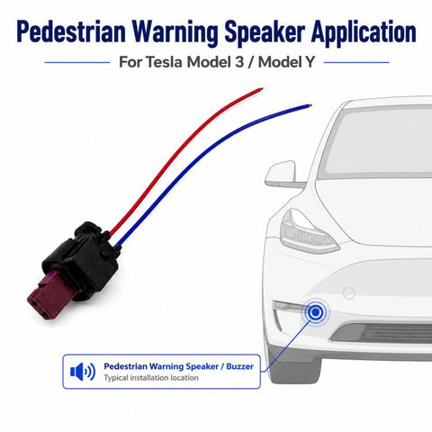 For Tesla Model 3 / Y Pedestrian Warning Speaker Wiring Harness, Wiring Harness