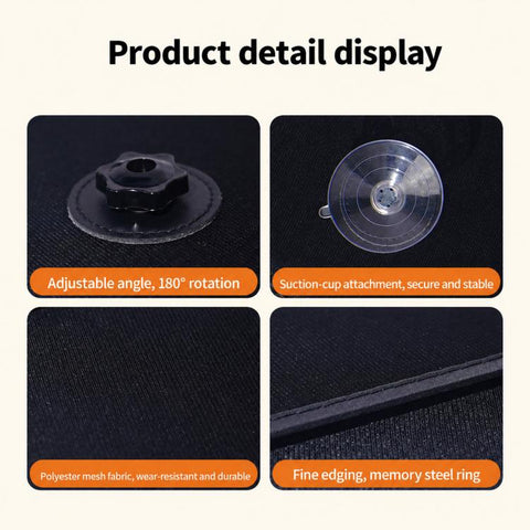 Adjustable Suction Cup Car Window Sun Shade, Summer UV Protection & Heat Insulation Curtain, Adjustable Sun Shade
