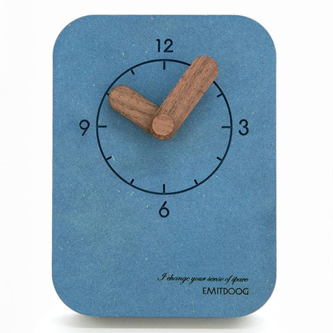 wozoom Silent Desk Clock Small Wooden Table Wall Clock