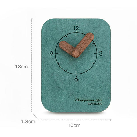 wozoom Silent Desk Clock Small Wooden Table Wall Clock