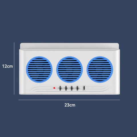 L6189 Solar Powered Car Exhaust Fan With Strobe Warning Light Interior Air Circulation Fan