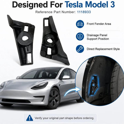 For Tesla Model 3 Air Deflector Bracket 1118933, Left, Right