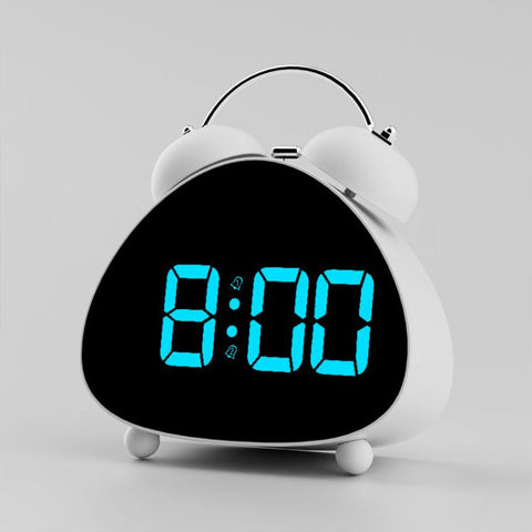 Retro Twin Bell Digital Alarm Clock Super Loud Mechanical Bell-Ringing LED Desk Clock With Backlight