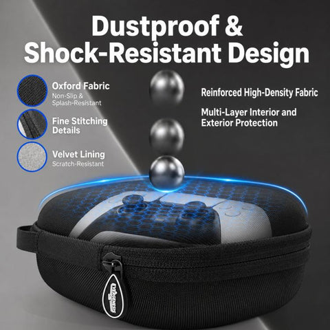 EVERGENESIS Pro 2 Universal Game Controller Storage Case Hard-Shell EVA Accessory Bag