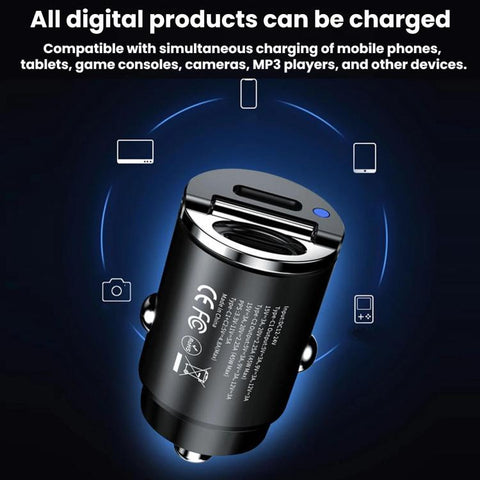 45W Type-C Mini Pull-Ring Car Fast Charger, C13-D13, C13-E13