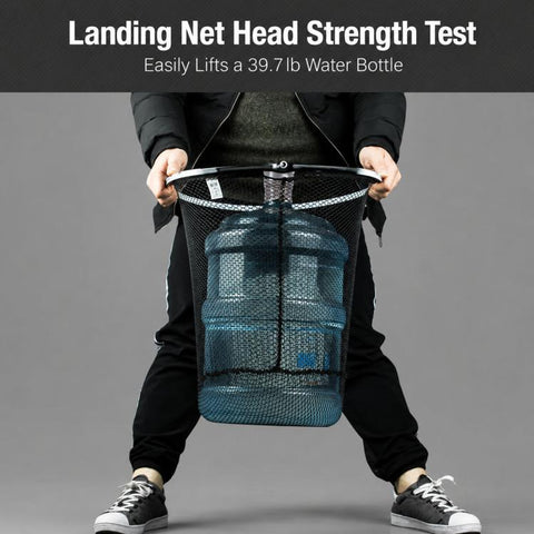 LINNHUE Titanium Alloy Fishing Landing Net Head Rubber Coated Snagless Mesh Dip Net Replacement, 30cm Fine Mesh, 35cm Fine Mesh, 35cm Light Fine Mesh, 40cm Coarse Mesh, 45cm Coarse Mesh