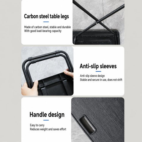 For Tesla Model Y 2021-2025 Trunk Small Table Board Foldable Portable Car Camping Tabletop, Table+2 Chairs