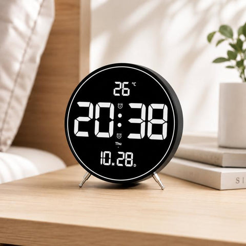 8.3-inch Large LED Digital Alarm Clock Adjustable Brightness with Temperature / Date / Week & Dual Alarms
