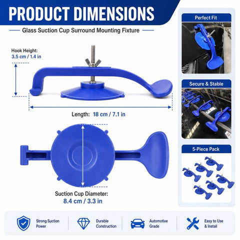Car Window Suction Cup Surround Installation Tool, 6pcs /Set