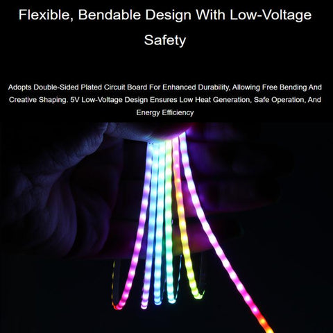 160LEDs/M 5V RGB Colorful COB LED Strip WS2812B Control Chips Cuttable And Programmable, Waveshare 1m, Waveshare 5m