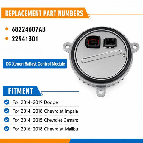 For Chevrolet / Dodge Ballast Xenon Lamp Control Modules 68224607AB / 22941301, For Chevrolet / Dodge