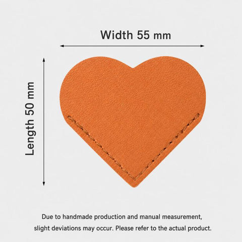 6-Piece Set Heart-Shaped Bookmark Clips Minimalist Portable PU Leather Corner Protectors