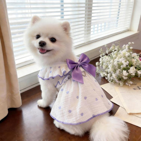 Anti-Shedding Thin Cat Clothes Summer Wearable Harness Dress For Pets, XS, S, M, L, XL