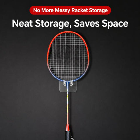 10pcs Adhesive Badminton Racket Wall Hooks No Drill Tennis Racquet Holder Waterproof Power Plug Organizer