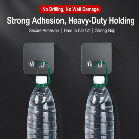 10pcs Adhesive Badminton Racket Wall Hooks No Drill Tennis Racquet Holder Waterproof Power Plug Organizer