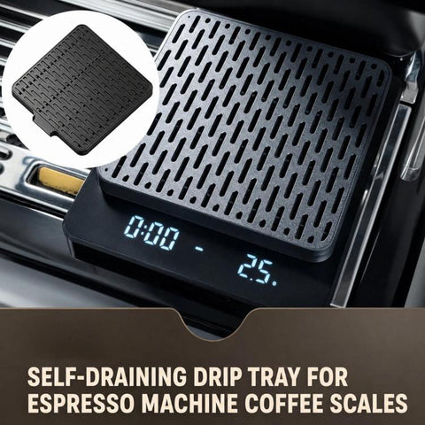Self-Draining Espresso Scale Drip Tray 3D-Printed PLA Sloped Coffee Scale Protector