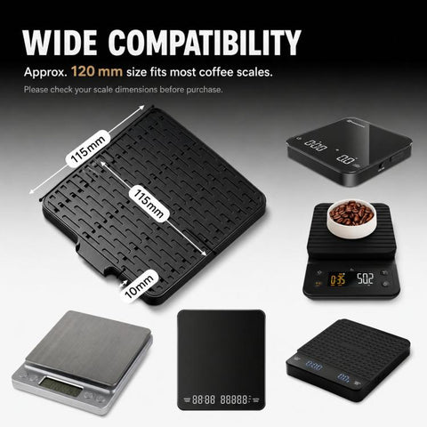 Self-Draining Espresso Scale Drip Tray 3D-Printed PLA Sloped Coffee Scale Protector