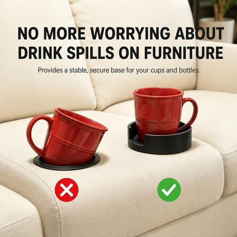 Sofa Cup Holder Adapter Expander 3D-Printed PLA Couch Drink Holder Insert for Large Mugs & Tumblers, Small, Large