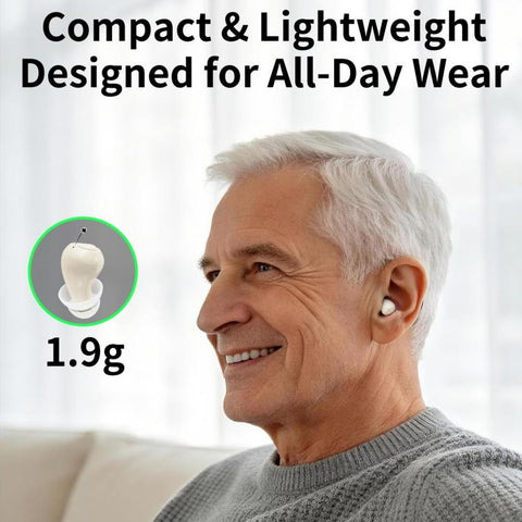 Invisible In-Ear Hearing Aid Smart Noise Reduction Sound Amplifier For Elderly, Invisible In-Ear Hearing Aid